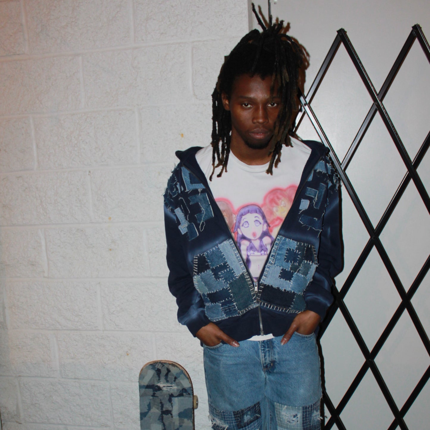 Realign Design x Planet 222 Navy Blue Zip Up Hoodie